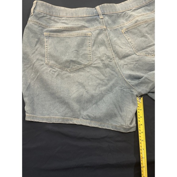 Terra & Sky Womens Light Wash Denim Jean Shorts Plus Size 5 Inch Inseam - Picture 8 of 12